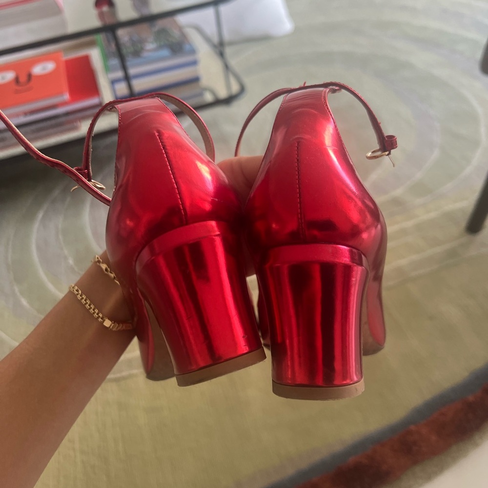 Valentino Shiny Red Heels - Picture 10 of 11